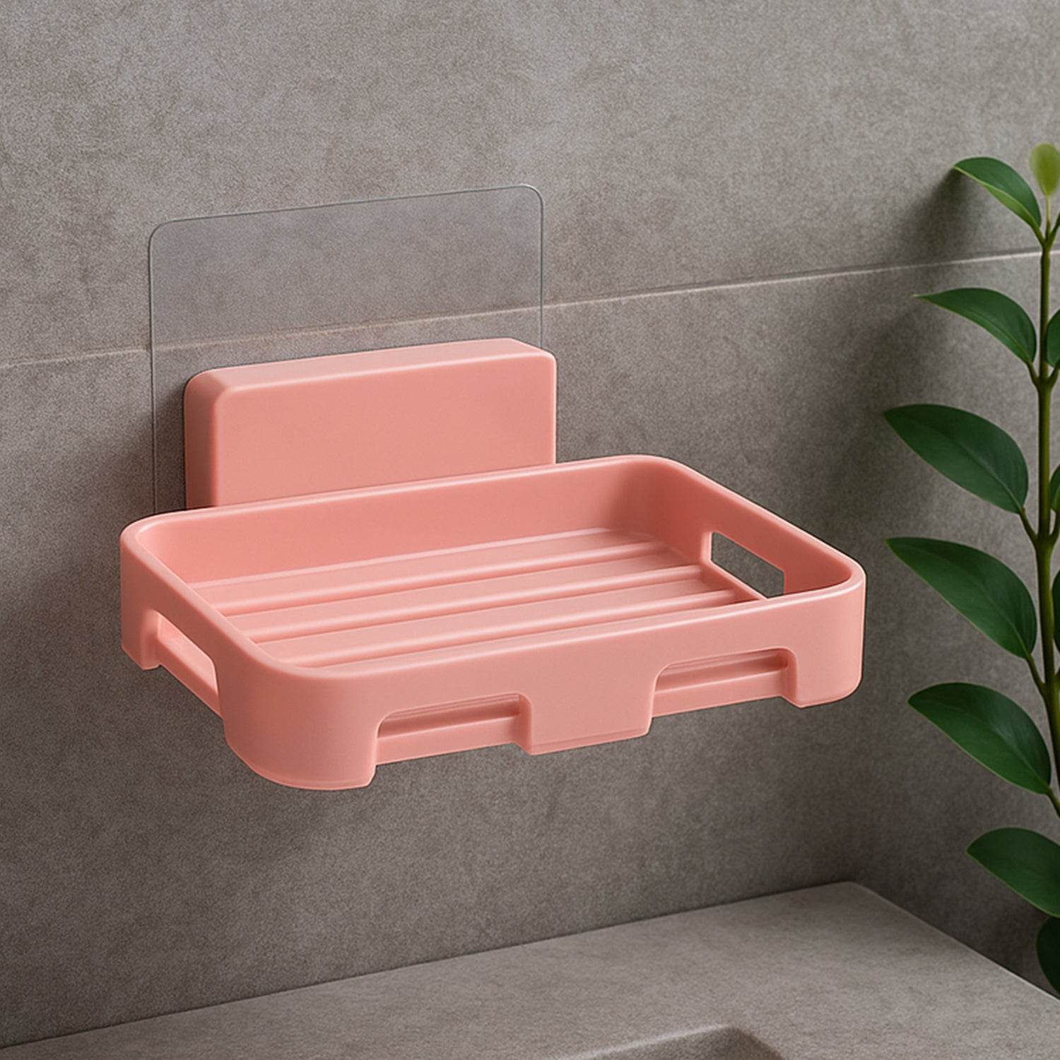 Self Adhesive Rectangular Soap Dish Holder (1 Pc) Self Adhesive Rectangular Soap Dish Holder (1 Pc)